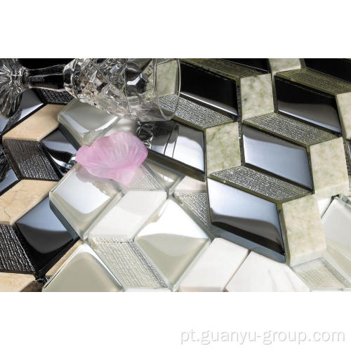 Mosaico de vidro de aparência metálica elegent estilo americano